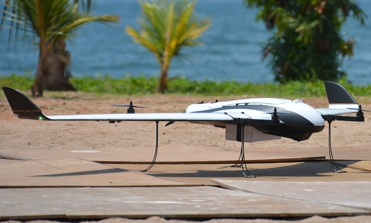Close-up of Stockholm-based Globhe's drone.